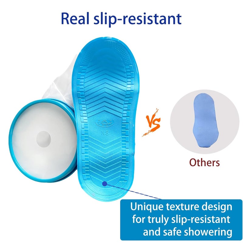 Tideshake Non-Slip Waterproof Foot Cast Cover for Showering, Reusable Adult Foot Cast Protector, Cast Covers for Shower, Watertight Cast Bag for Surgery Ankle, Burns - Image 2